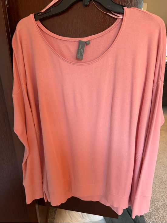 Sweaty Betty Tops - Sweaty Betty Relaxed Scoop-Neck Sweatshirt in Rose Pink